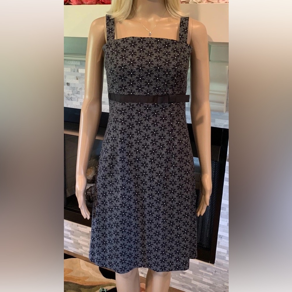 David Brooks dress $118 NWT floral bow stretch sleeveless dress size 6